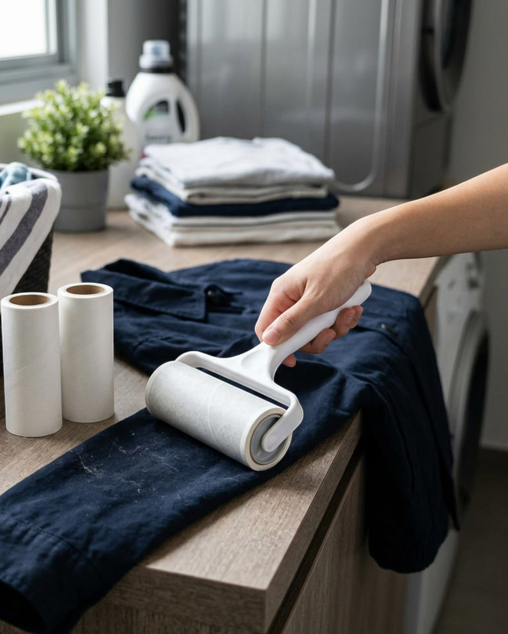 Terraza Lint Roller White 60 Sheet with Refill 2 Pack