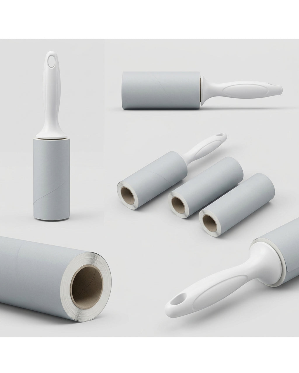 Terraza Lint Roller White 60 Sheet with Refill 2 Pack