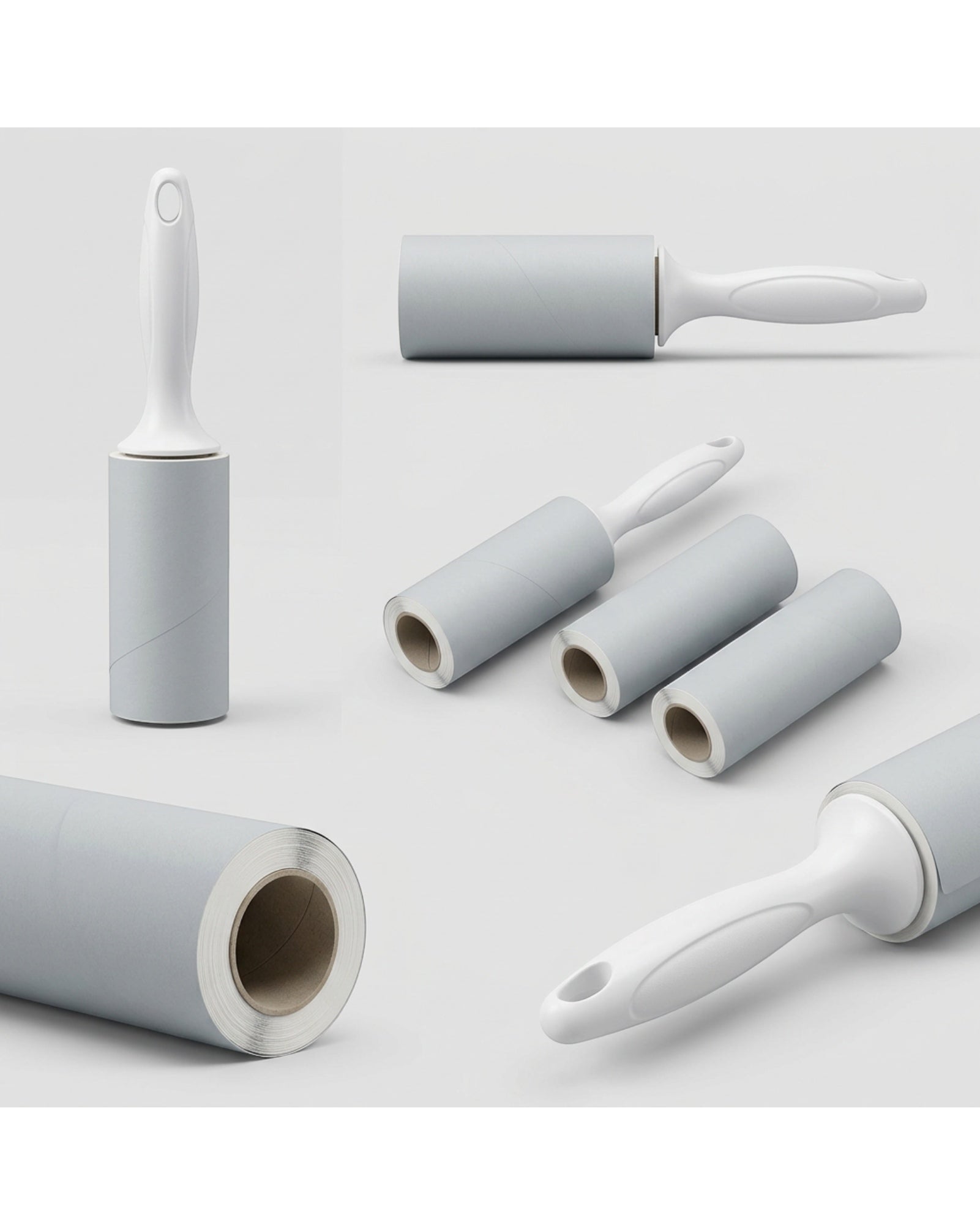 Terraza Lint Roller White 60 Sheet with Refill 2 Pack